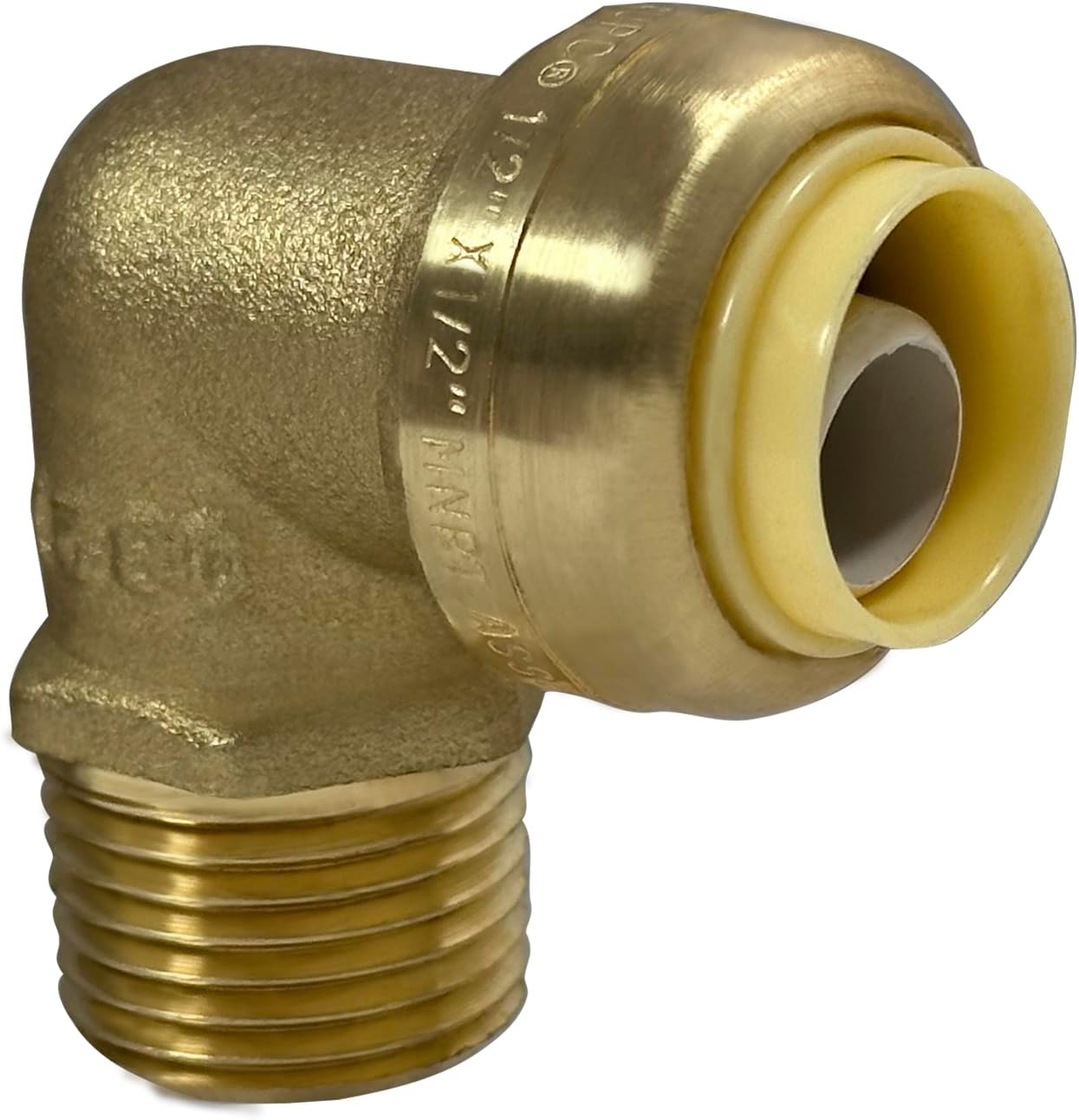 XFITTING Push Fit 1/2 Inch x 1/2 Inch Male NPT Elbow, 1/2 in Inch Push Fit Male Elbow, 27-4-1=2XX, 2 Pieces