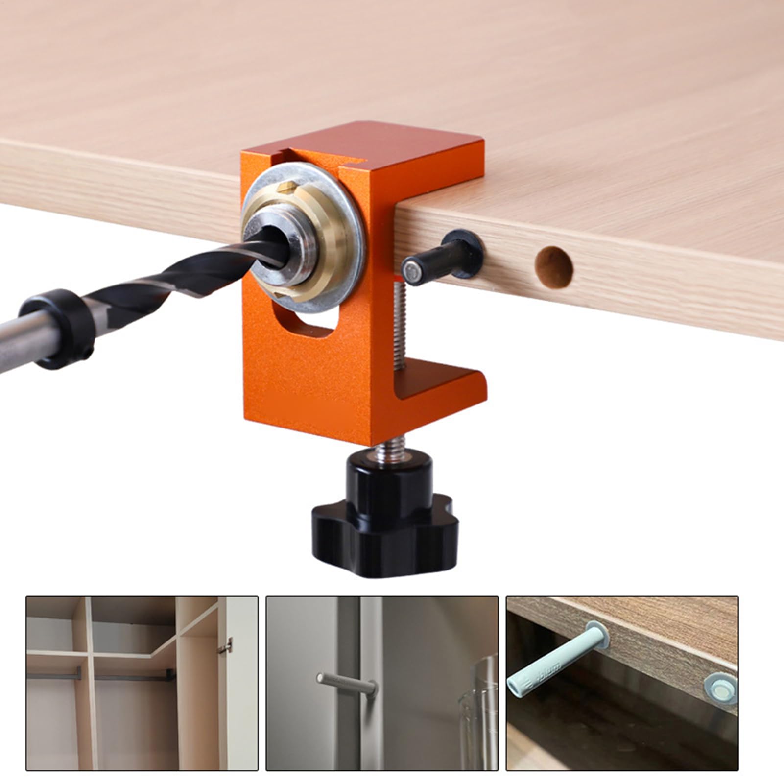 Dispositif de positionnement de montage pour porte d'armoire, pince de