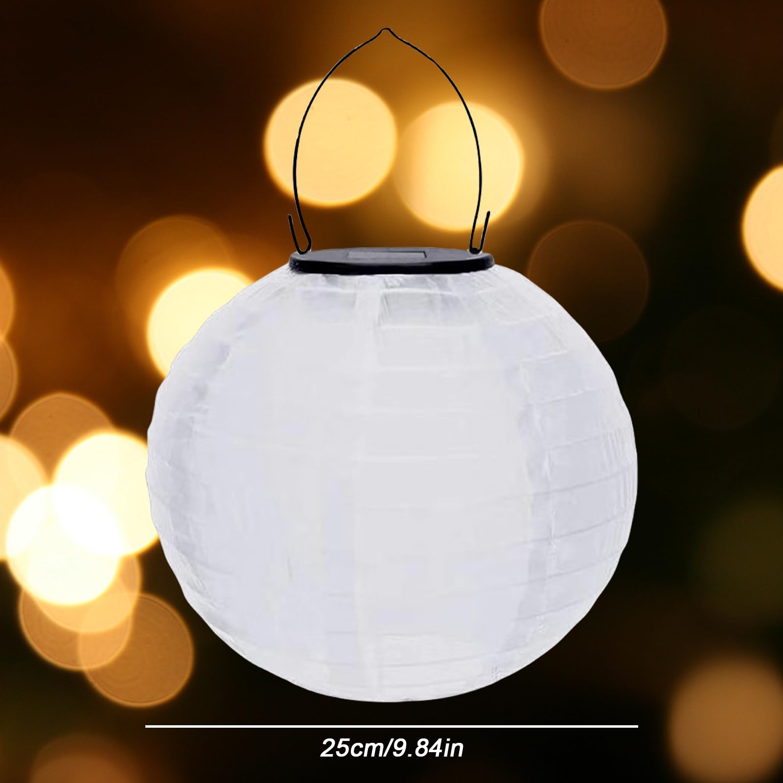 Lanterne solari LED solare da 20 cm, resistenti alle intemperie, luce bianca calda, per esterni e matrimoni, lanterna da giardino
