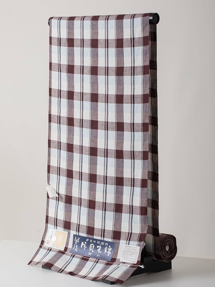 Amazon.co.jp: 片貝木綿 反物 紺仁工房 木綿の着物 カジュアル