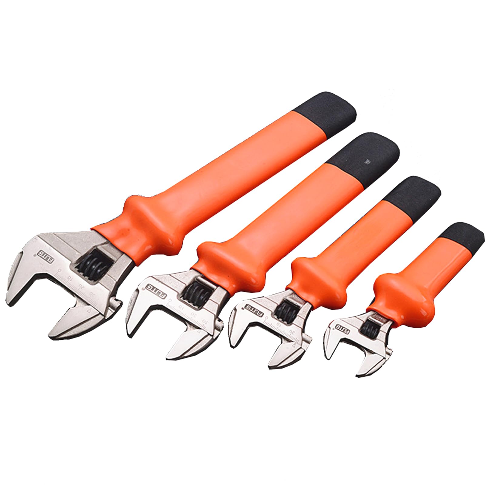 SEIWEI Juego de llaves ajustables de acero al cromo vanadio, herramienta de fontanería de mandíbula de 150-300 mm de ancho para fontaneros, agarre suave, ideal para baño/cocina