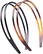 Plastic Hair Bands Headband Acrylic Plain Comb Hair Band Non Slip Wave Toothed Headband Comfort Wavy Hairband Hair Accessories for Women Girl (Set of 2)