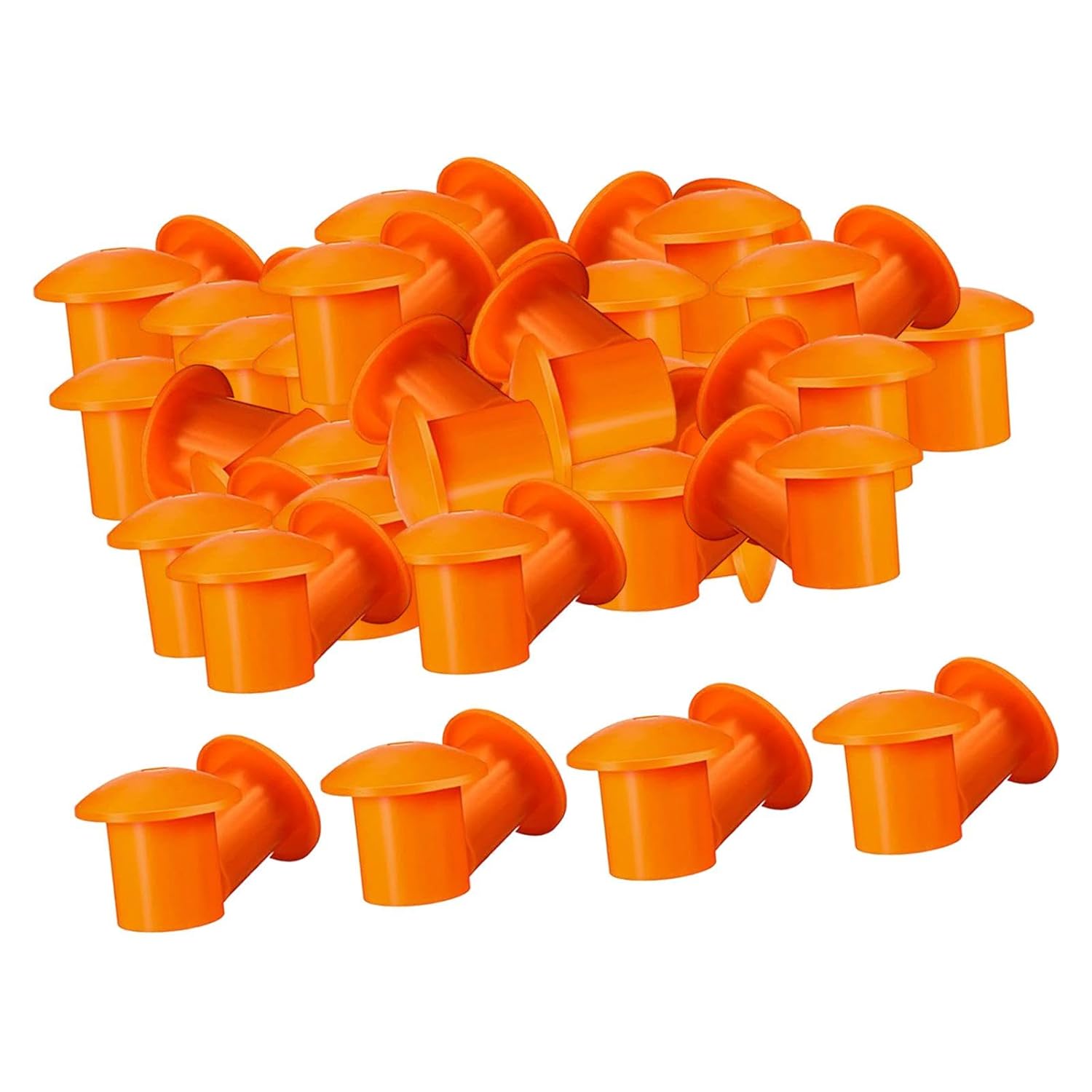 100x Rebar Security Rebar Protection Enhanced Visibility Steel Rod Protector for Construction Site Concrete Stakes