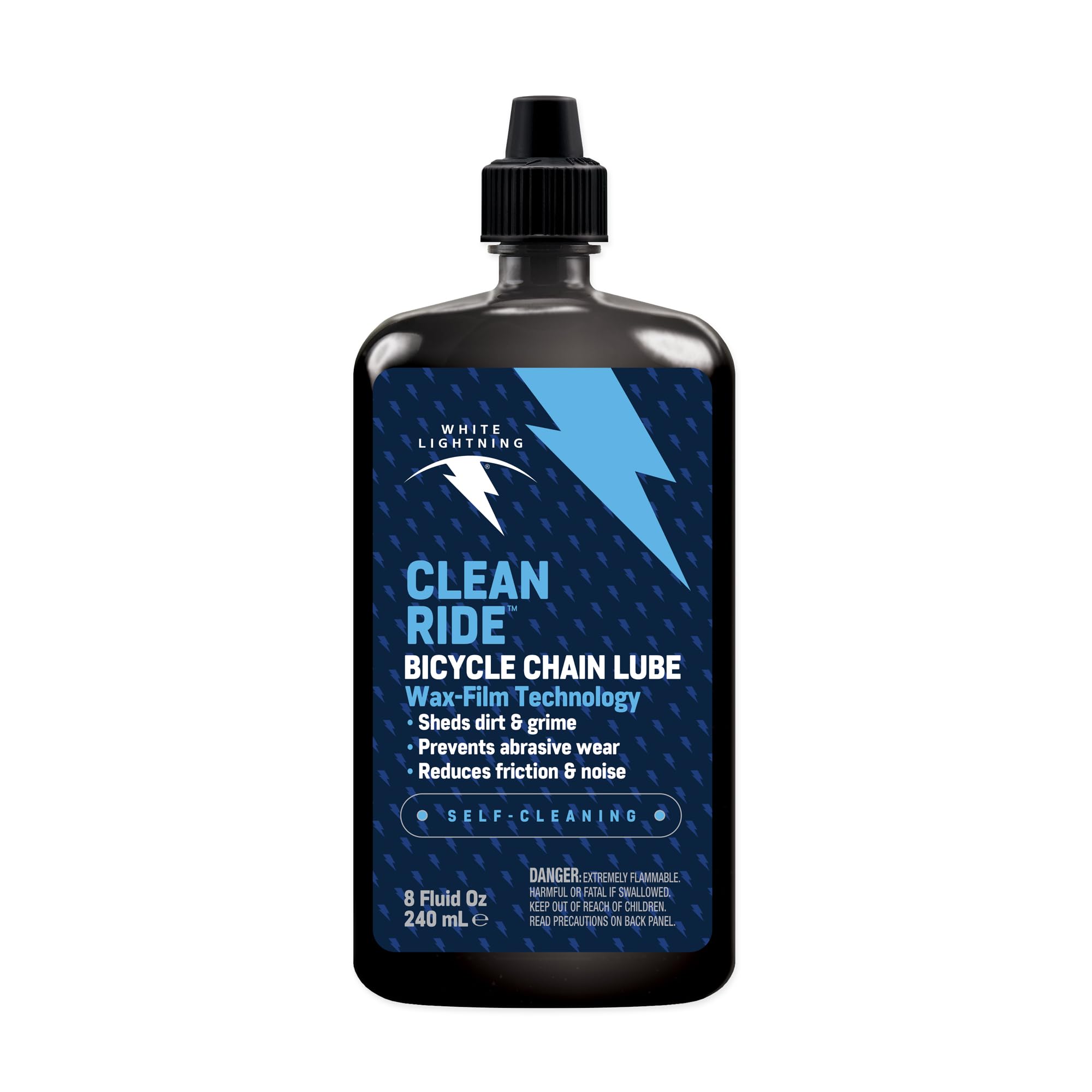 White Lightning Clean Ride The Original Self-Cleaning Wax Bicycle Chain Lubricant