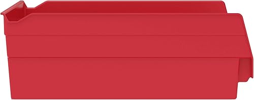 Miniatura 2 de Akro-Mils 30170 - Caja de plástico para estantes anidados, (12 x 11 x 4 pulgadas), color rojo, (paquete de 12)