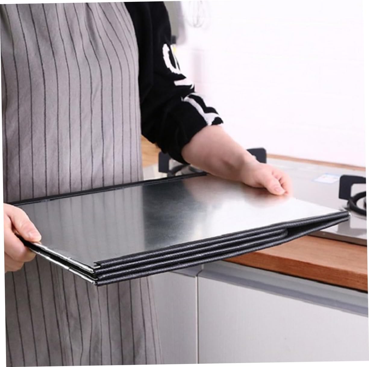 Aluminum Foil Board Oil Baffle Frying Screen Splatter Guard Kitchen Splatter Shield Stove Heat Shield Oil for Cooking