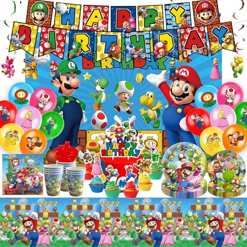 Decoraciones de fiesta de cumpleaños, 140 piezas de suministros d...