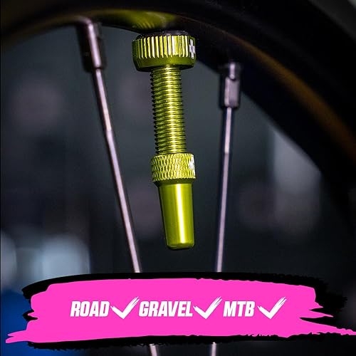 Miniatura 4 de Muc-Off Válvulas sin cámara V2  2.362 in verde  4 válvulas Presta de aluminio 7075 de grado aeronáutico con herramienta de extracción de núcleo