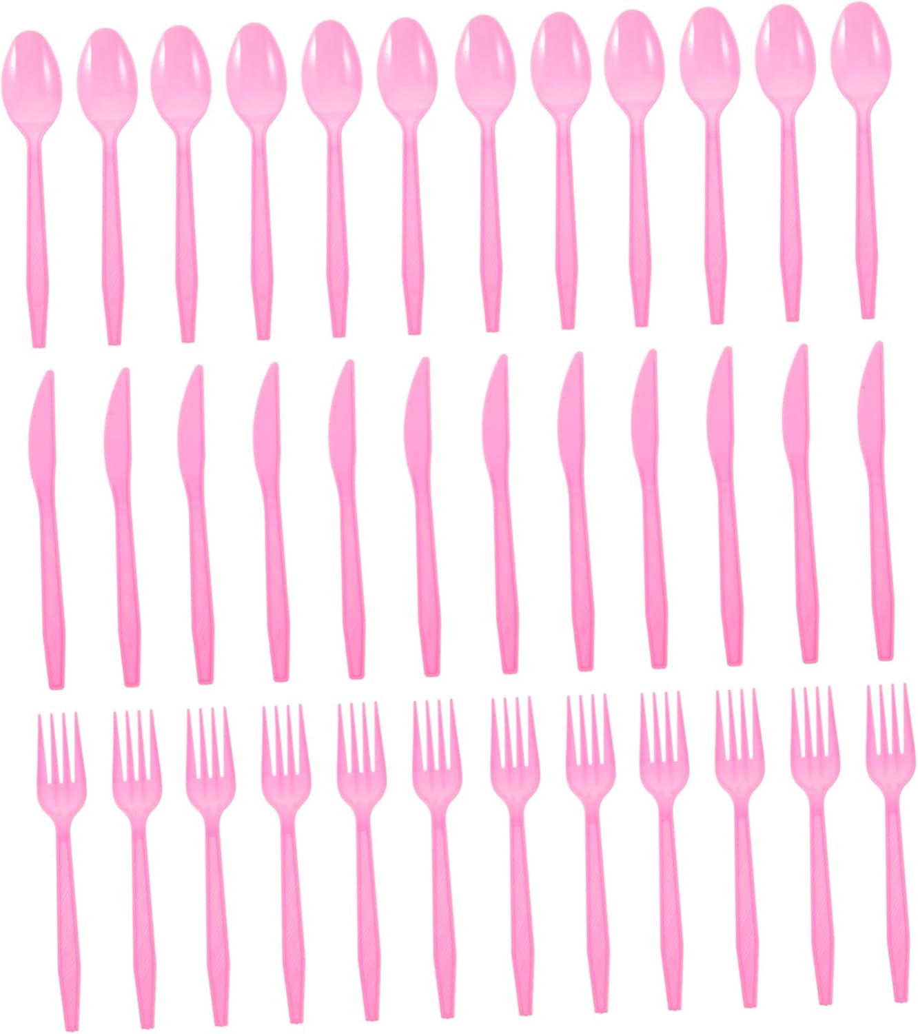Xmas Fork Spoon Cutter Set, 3 Sets Plastic Party Cutlery