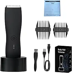 Aparadores De Pêlos Corporais, Aparadores Elétricos De Pêlos Corporais Para Homens Com Proteção De Segurança, Aparador De Pêlos Do Corpo Masculino À Prova D'Água Com Luz, Doca De Recarga