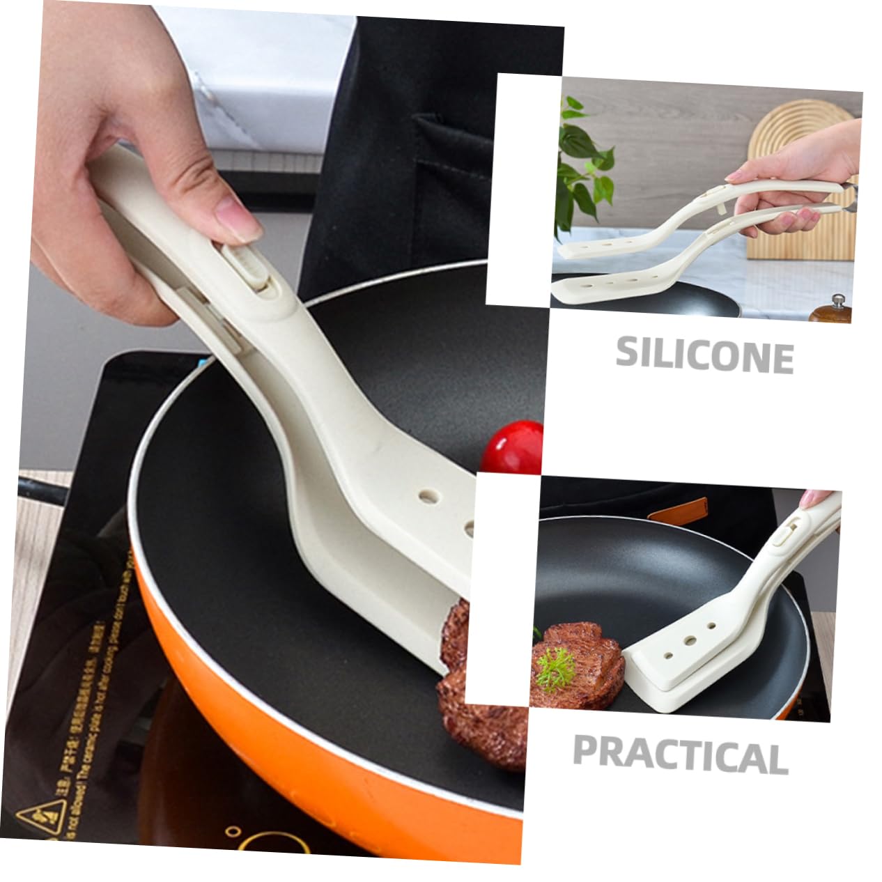 IMIKEYA 5stücke Silicone Spatula Tongs Hochtemperaturbeständige -küchenzange Mit Rutschfestem Griff Für Sicheres Grillen Und Kochen Für Bbq Und Steakzubereitung