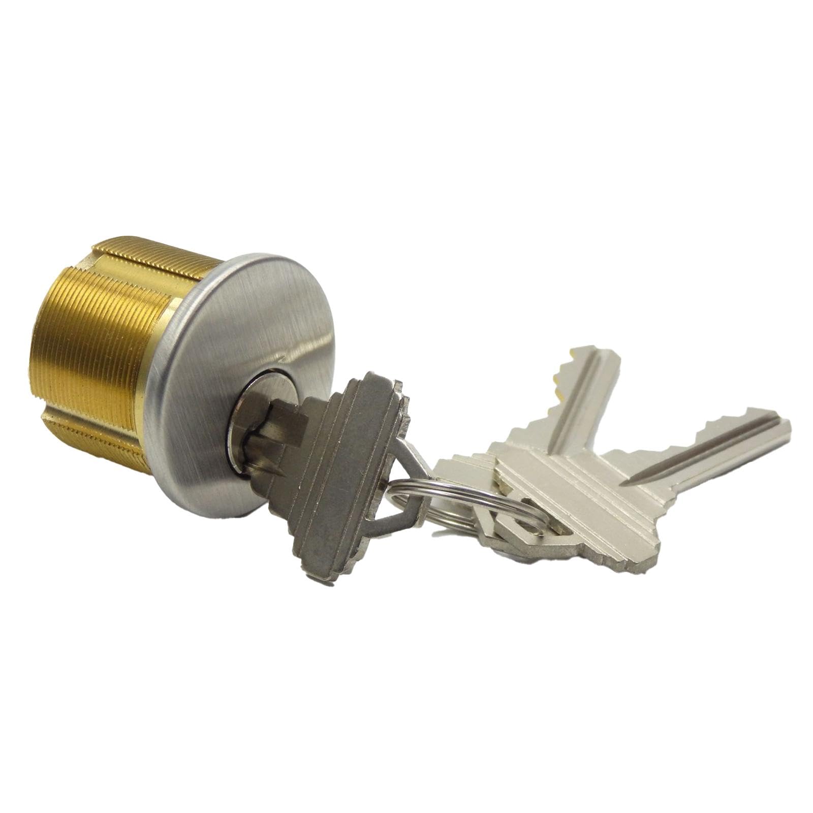 Ywluuoo 1Inch Security Brass 1" Mortise Cylinder Storefronts Security Hardware Heavy Duty Door Set For Commercial Storefronts Building Entry