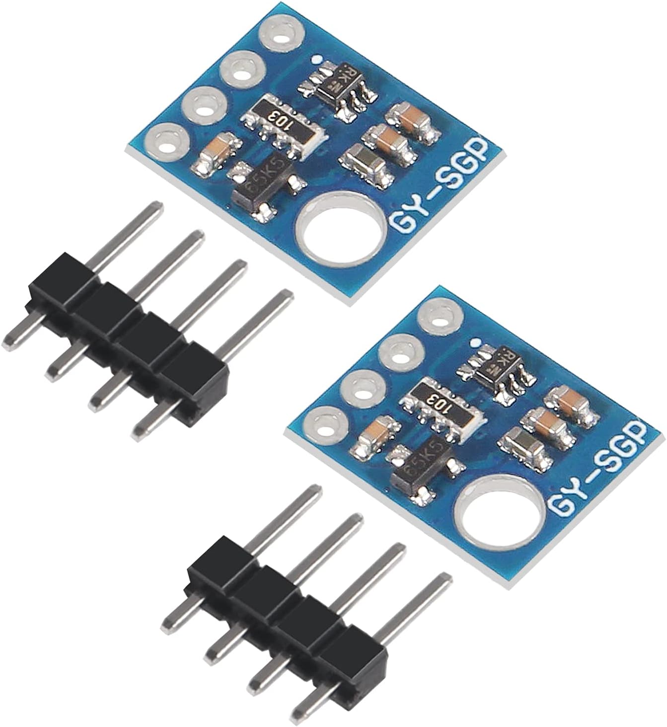 2PCS SGP30 Air Measurement Gas Sensor TVOC/eCO2 Air Quality Carbon Dioxide Detector to Replace CCS811 Carbon Dioxide CO2 VOCs Air Quality Gas Sensor Module for Arduino 2PCS