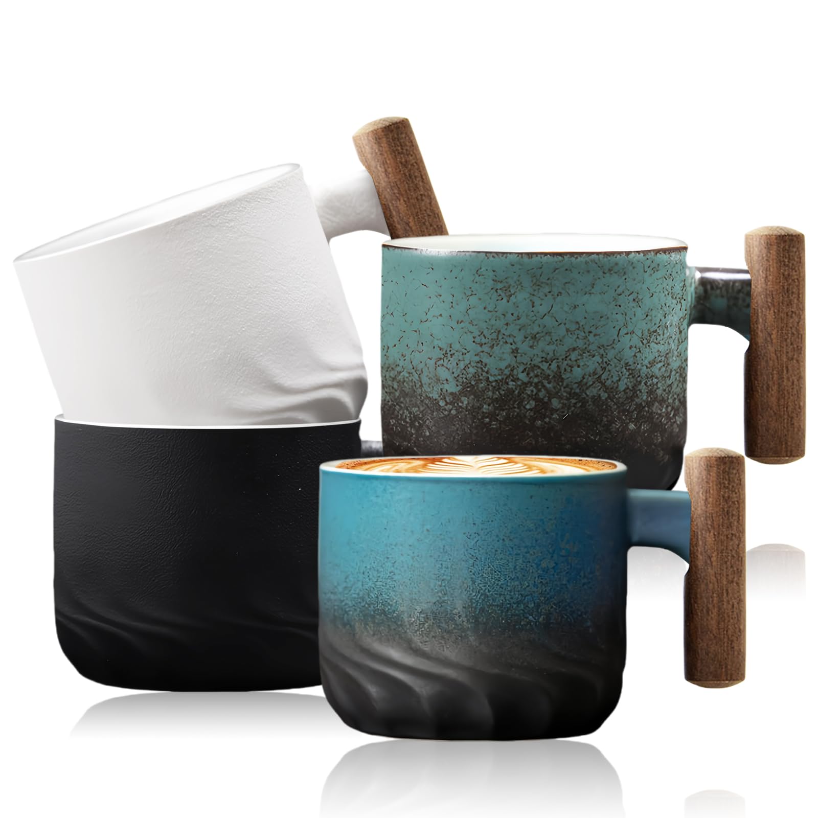 Juego De 4 Tazas Espresso Mini De Cerámica - 60ml, Colores Variados, Ideales Para Café, Té O Capuchino