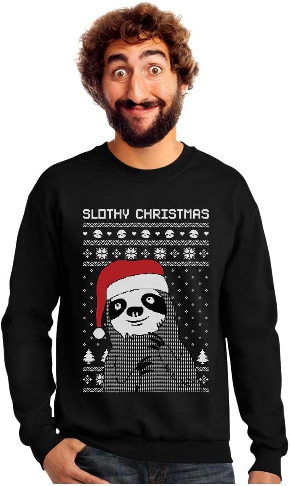Tstars Slothy Christmas Ugly Christmas Sweater Sloth Sweatshirt
