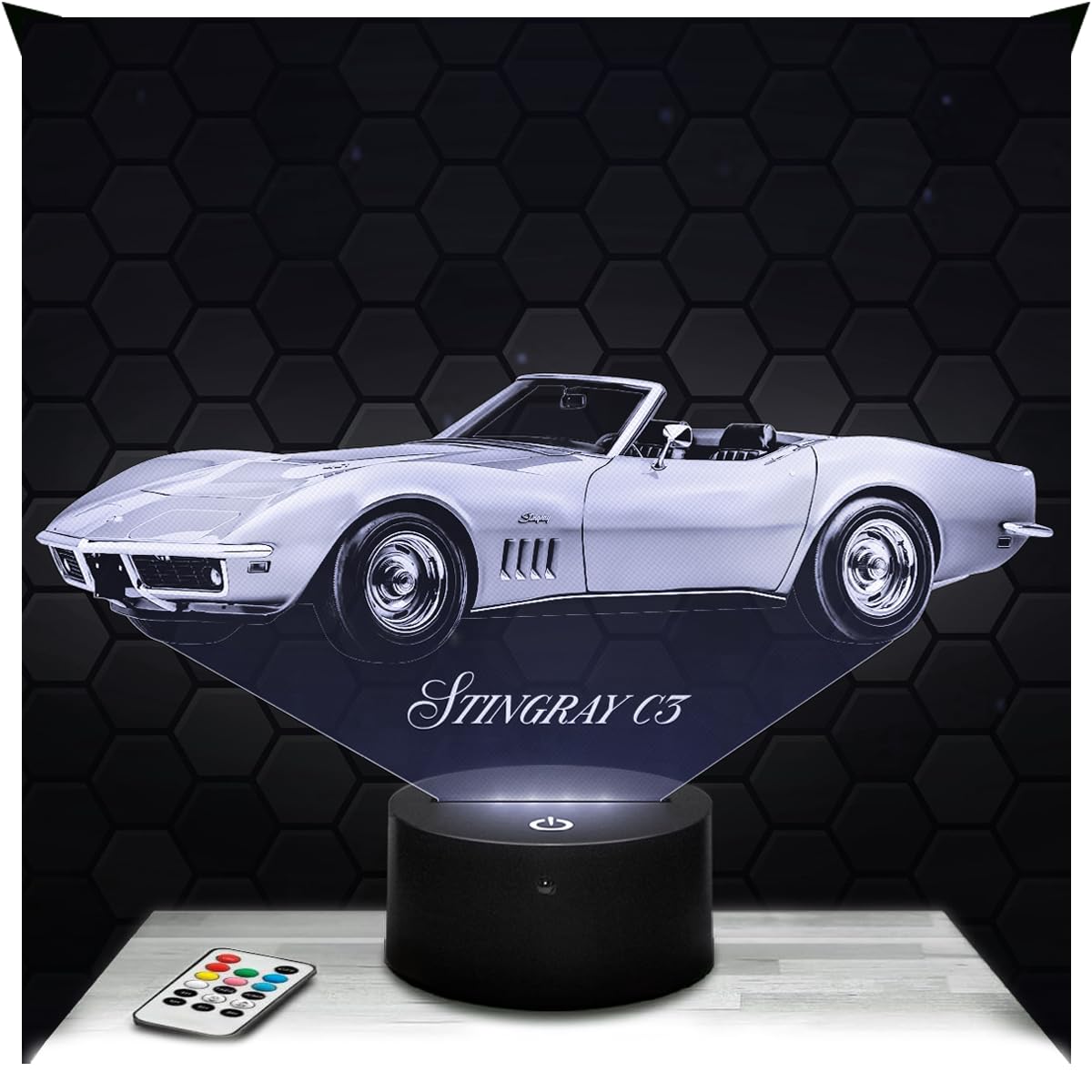 Lampephoto.fr - C3 Stingray C 3D Lamp Car Gift idea Deco Supercar Sport Vehicle Tuning, Deco lamp Office Living Room C3 Stingray C caR. Christmas, Gift idea for car Fan, Gifts Merchandising TOP