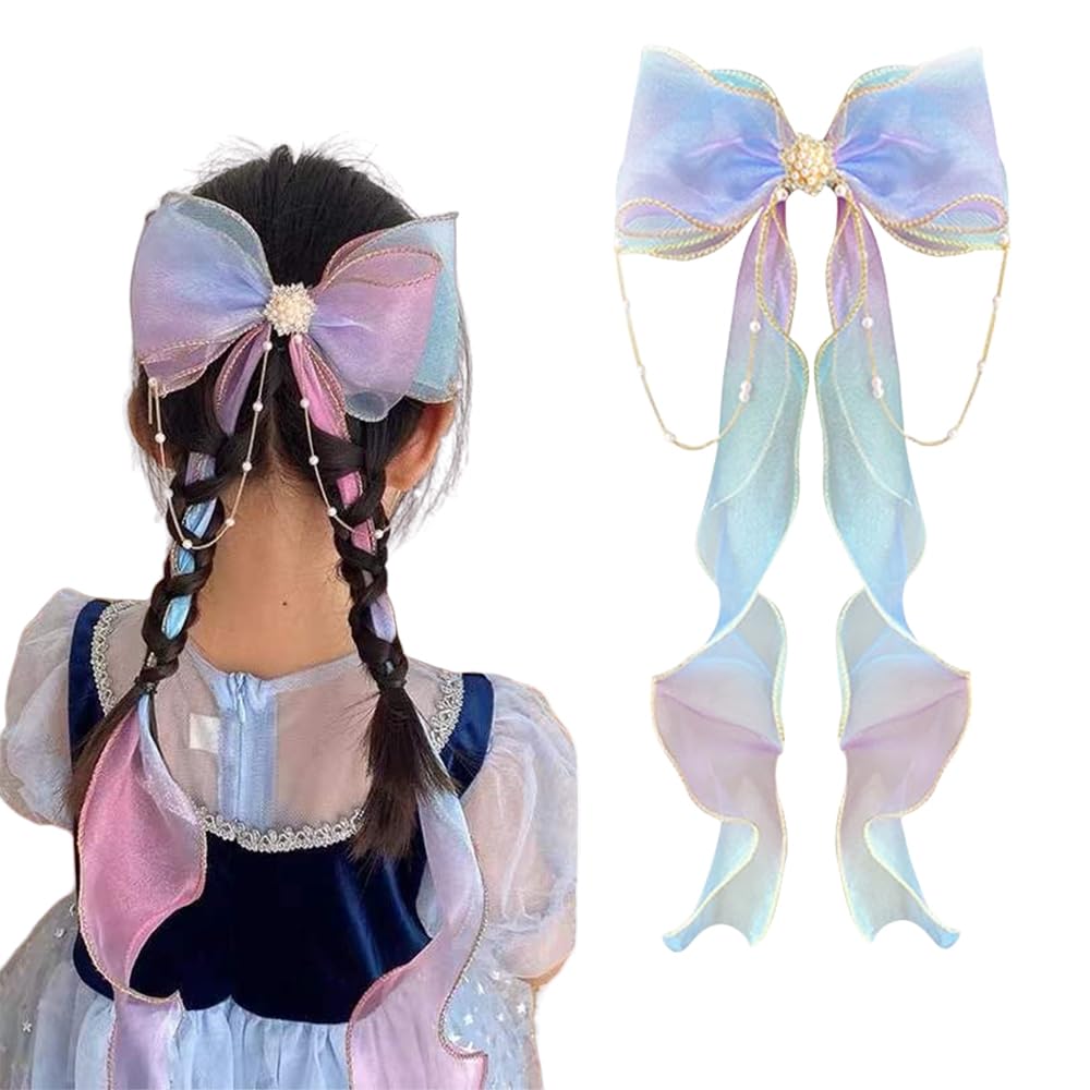 Fapiwen Hair Accessories, Ribbon Bow Hair Clip For Girls, Cute Tassel Princess Fairy Hair Barrettes Clips, Hair Bows For Women, Rhinestone Crown Braided Headdress For Children Pearl - 1Pc (B0CLL5WWDT) Amazon Price History, Amazon Price Tracker
