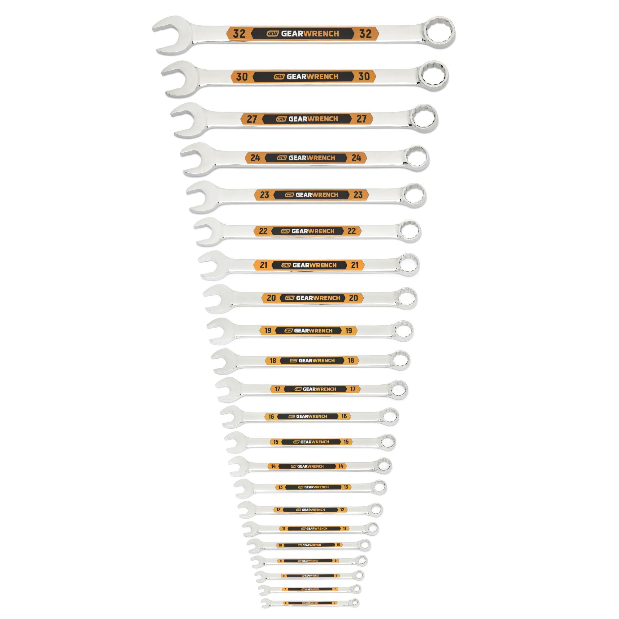 22 Piece 12 Point Metric Hi-Viz Long Pattern Combination Wrench Set | 81916H