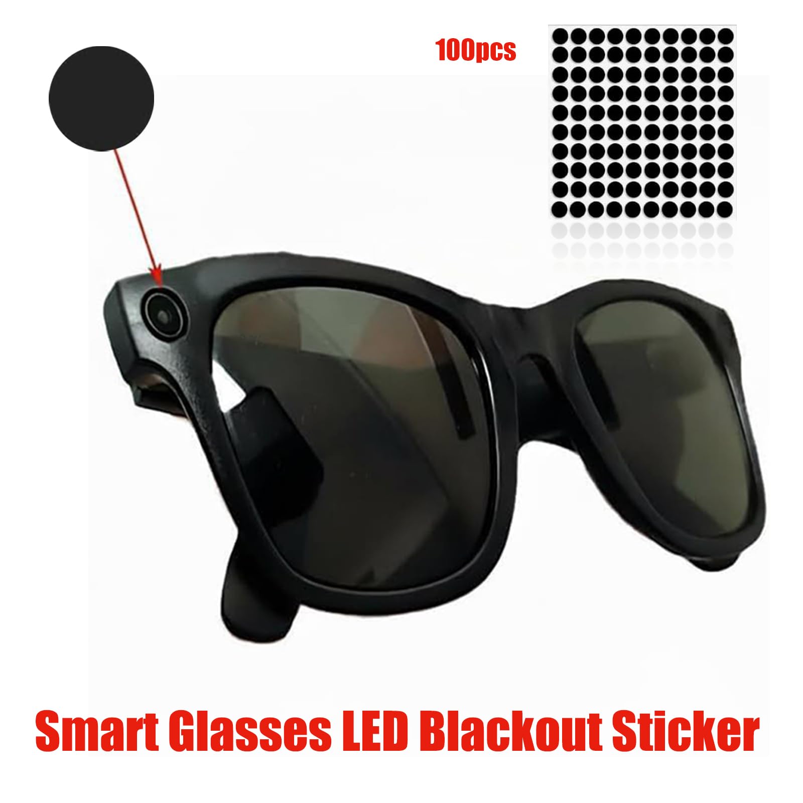 Adesivo universale per blocco della luce a LED per occhiali Protezione antiriflesso 5 mm 6 mm Dimensioni Costruzione in plastica Copertura per la luce per occhiali universalmente intelligente
