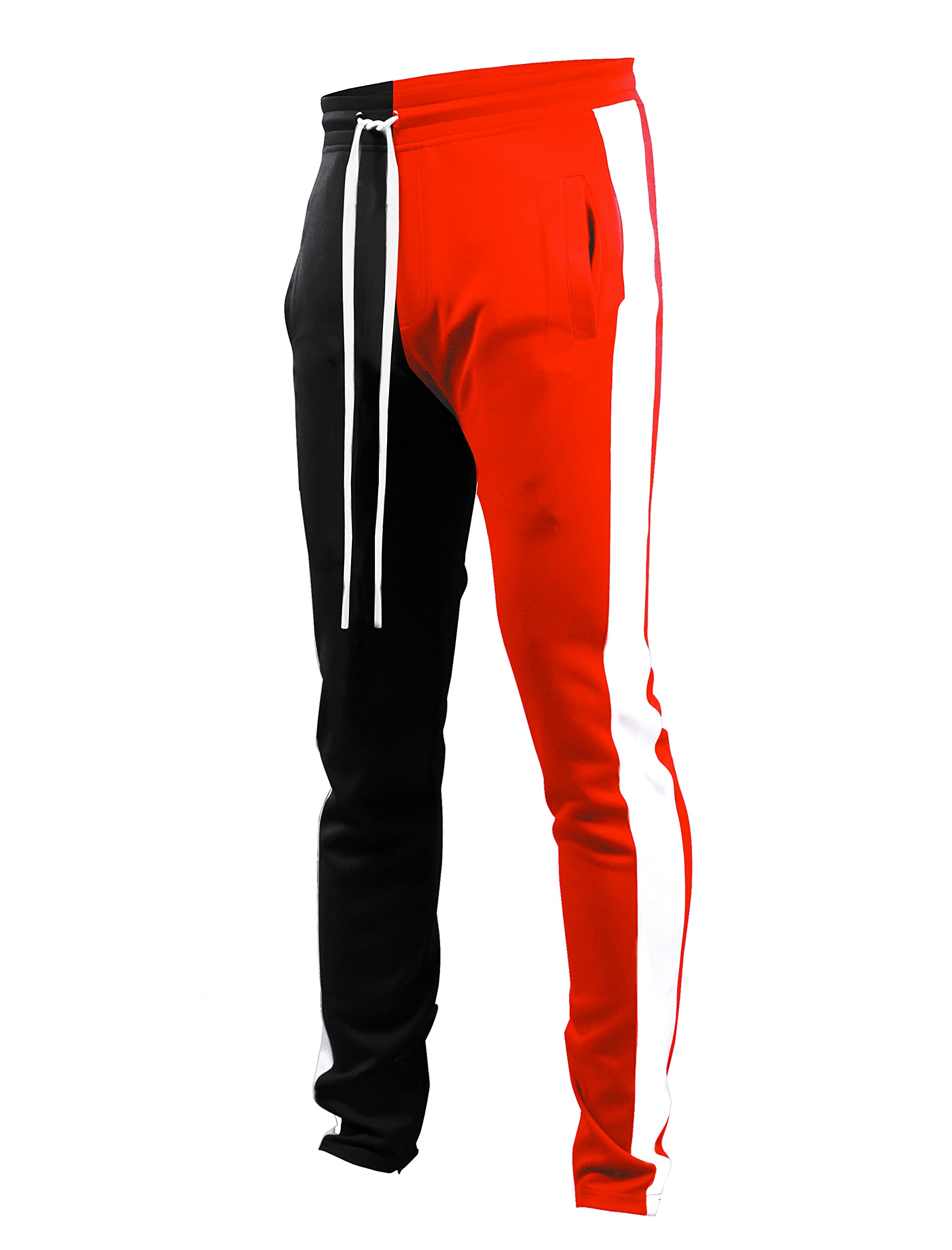 SCREENSHOT mens Mens Hip Hop Premium Track Pants With Side Taping Straight