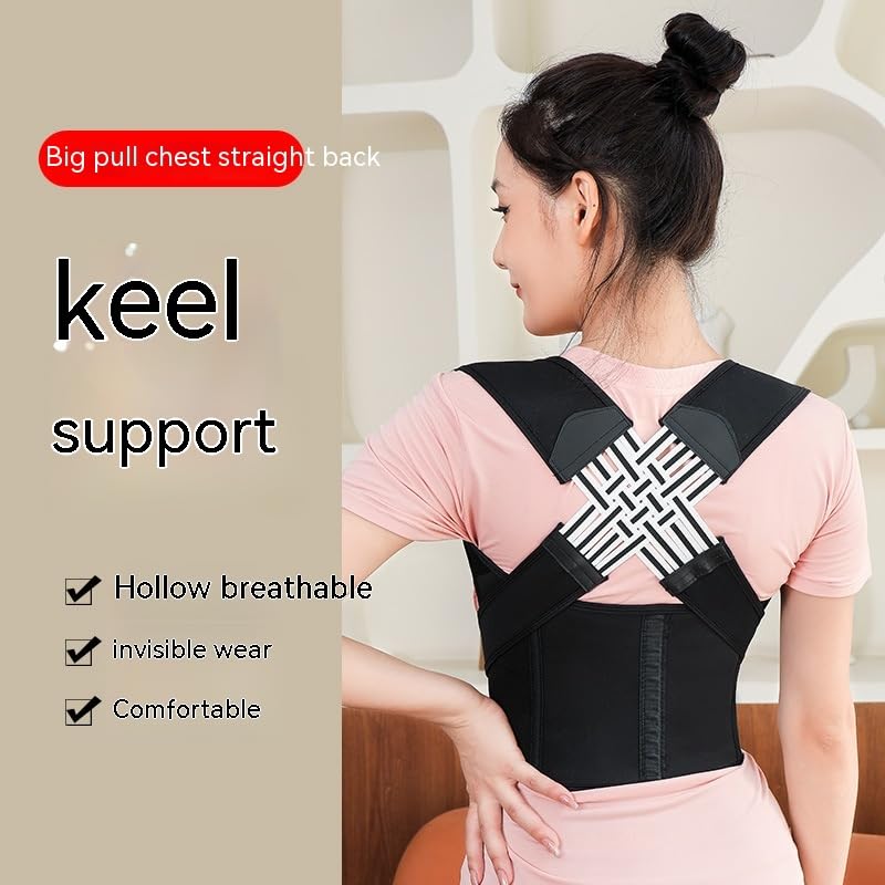 Image of ZEDAN Neoprene Posture Corrector for Men & Women | Adjustable Back & Shoulder Support Belt | Everyday Spine Alignment Strap | Comfortable Build with Universal Size Fit | Posture Straightening Brace