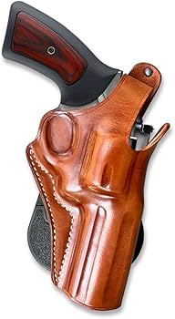 Amazon.co.jp: レザーOWBパドルホルスターwith親指Break forリボルバー