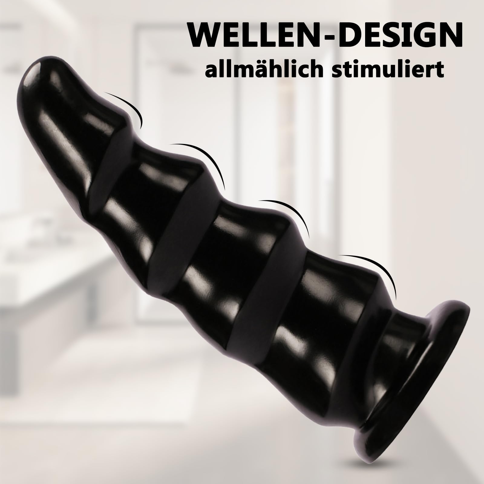 BDSMAGE Grande Dildo Anale Perle anali con Ventosa, Giocattolo Sessuale Dilatatore Anale per Donne e Uomini, Masturbatore Sex Toy Butt Plug giocattoli anali (L)