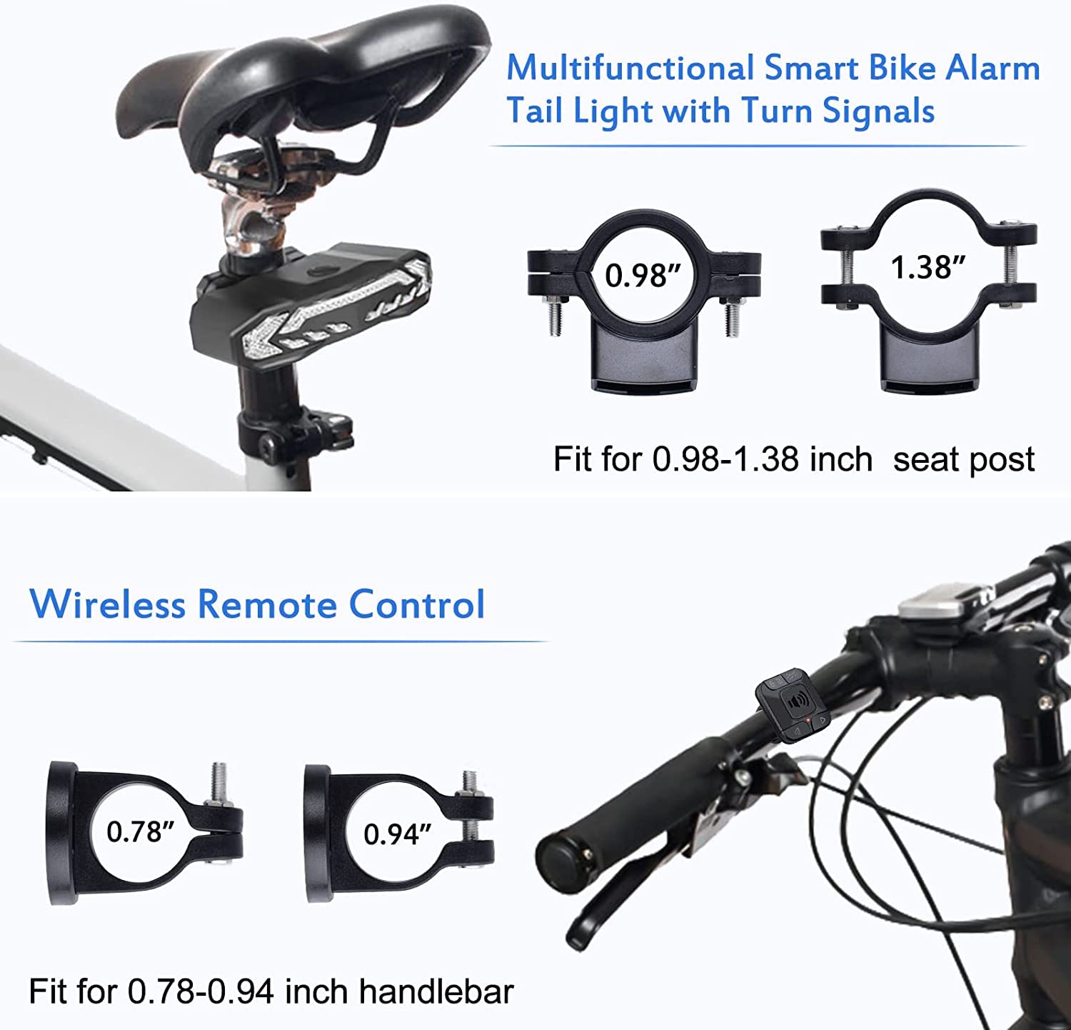 NineLeaf Feu De Freinage Arrière pour VTT,Lumière Arrière Vélo,Clignoteur Velo,Étanchéité IP64 Et Résistance Aux Hautes Températures, Six Modes D'éclairage, pour Vélos, Véhicules électriques, 8PK