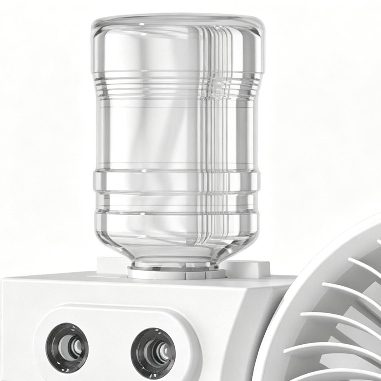 Ventilateur avec Fonction Brumisation Refroidisseur Rechargeable par USB | Ventilateur Brumisant Portatif pour Chambre à Coucher Dortoir Bureau Estival Maison Intérieur Bureau
