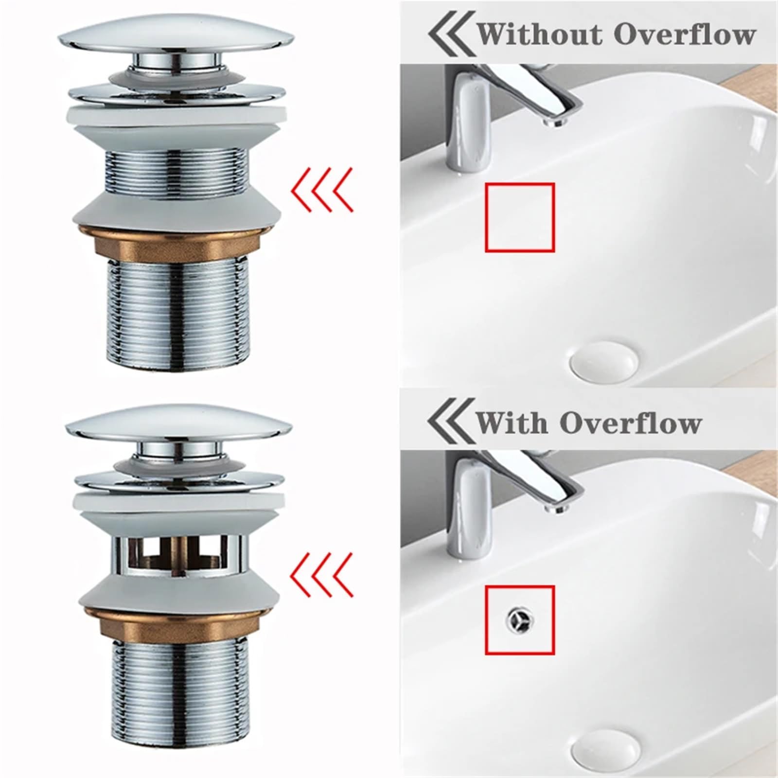 Pulsante di scarico pop-up Lavandino del bagno Scolapiatti Sifone Tappo Rubinetto for lavabo Accessorio Tubo for Nero cromato per lavandini da bagno(Nickel A)
