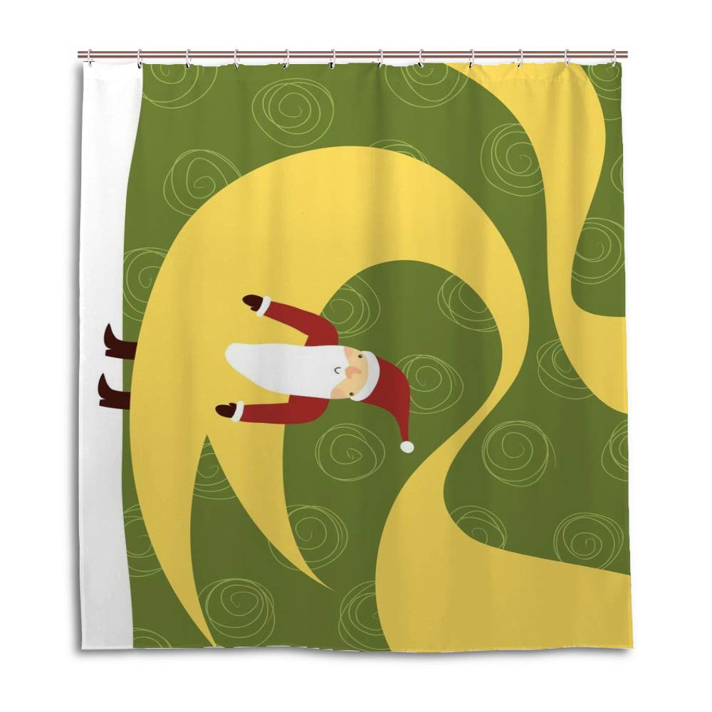 Rideau de douche anti-moisissure à motif singe en textile imperméable