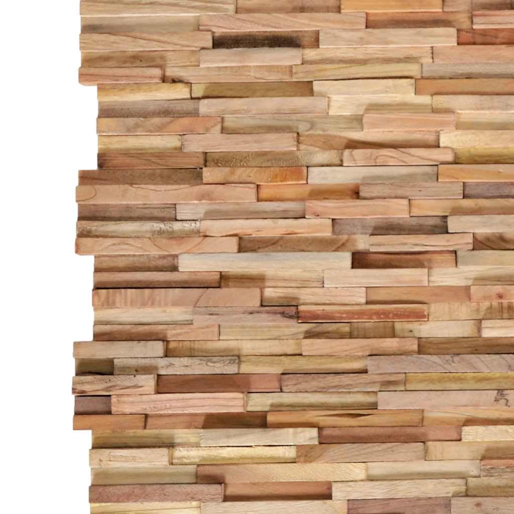 vidaXL 10x Madera Teca Paneles de Revestimiento de Pared Azulejo Impermeable Fachada de Casa Hogar Exterior Decoración Duradero Elegante 3D 1,08 m²