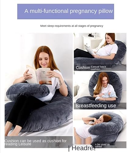 Miniatura 8 de Pregnancy Pillows C-Shape Full Body Pillow and Maternity Support with Velour Cover Support for Back HIPS Legs Belly a Must Have for Pregnant Women
