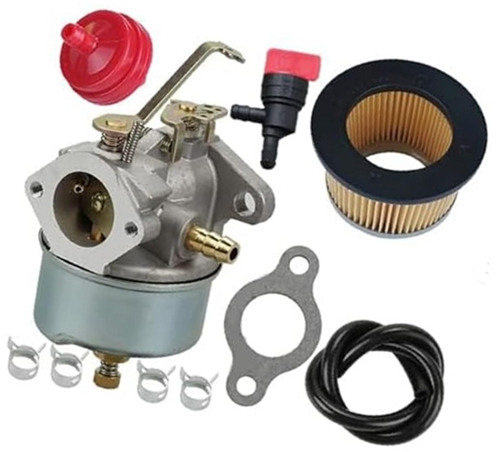 DEMULAX Engine Fuel Mixing carb Replacement Carburetor, for Tecumseh H30 H50 H60 Hh60 Hh70 Engines with Gasket Air Filter Tube Fuel and Valve, for Snowblowers Tillers