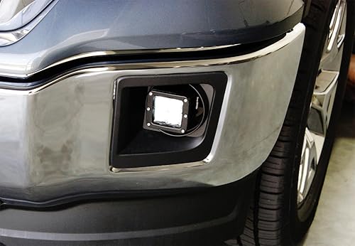 Miniatura 6 de iJDMTOY Kit de lámpara antiniebla LED blanca compatible con GMC Sierra 1500 2014-15, incluye (2) cubos LED de alta potencia de 20 W, cubiertas de