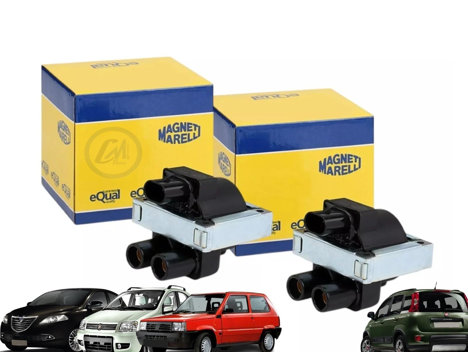 2 BOBINE D' ACCENSIONE MAGNETI MARELLI PER PANDA 141/169 / 312 E YPSILON