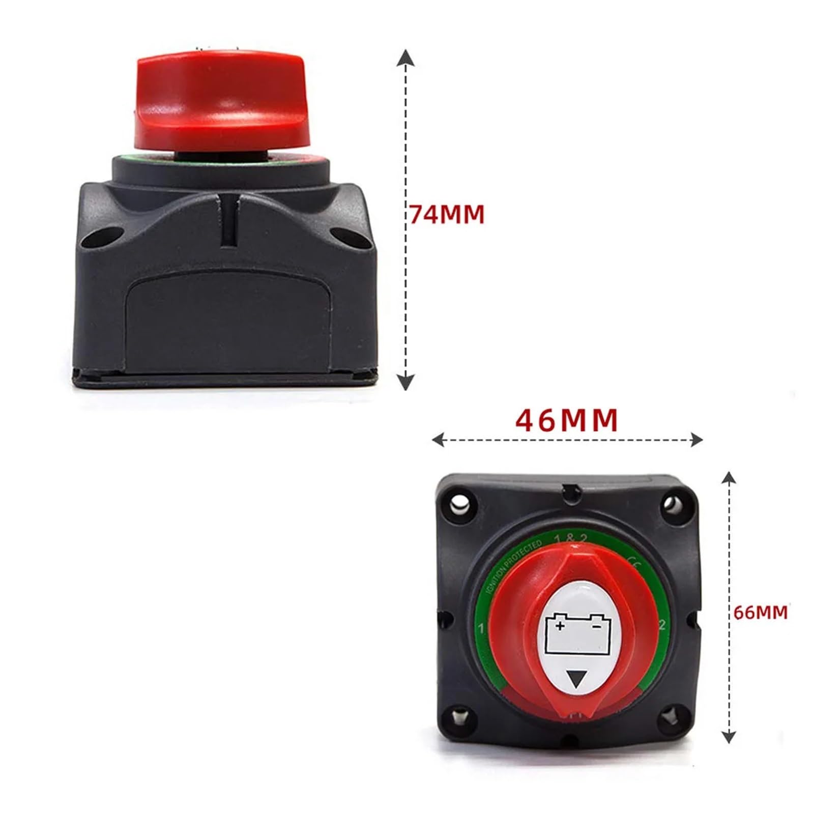 1-2 Entrambi spenti Sezionatore batteria 12-48V