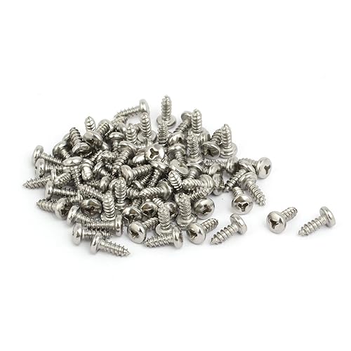 IIVVERR M2.0.354x0.315 in 304 Acero Inoxidable Tipo Y Cabeza de Sartén Tornillo Autoperforante 80pcs (M2.0.354x0.315 in 304 Acero Inoxidable Tipo Y