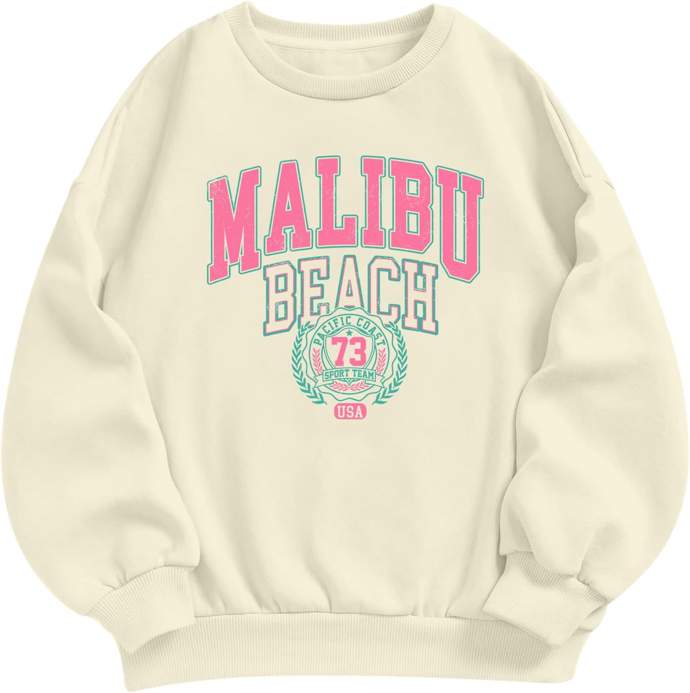 Cute Preppy Letter Graphic Sweatshirts for Teen Girls Oversized Aesthetic Hoodies Crewneck Long Sleeve Pullover Tops