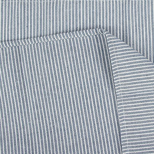 Infei Narrow Striped Cotton Linen Blended Dinner Cloth Napkins - Set Of 12 (40 X 40 Cm) - For Events & Home Use (Blue) #TOP7