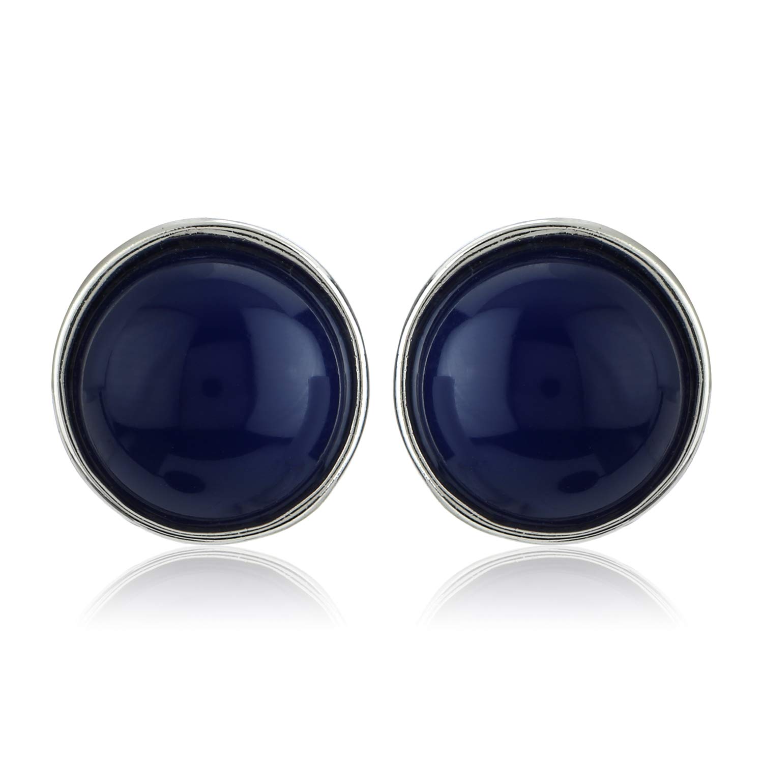 Estele Zinc Alloy Gold Silver Tone Plated Blue Colour Round Stud Earrings For Girls (B08CPWS2ND) Amazon Price History, Amazon Price Tracker