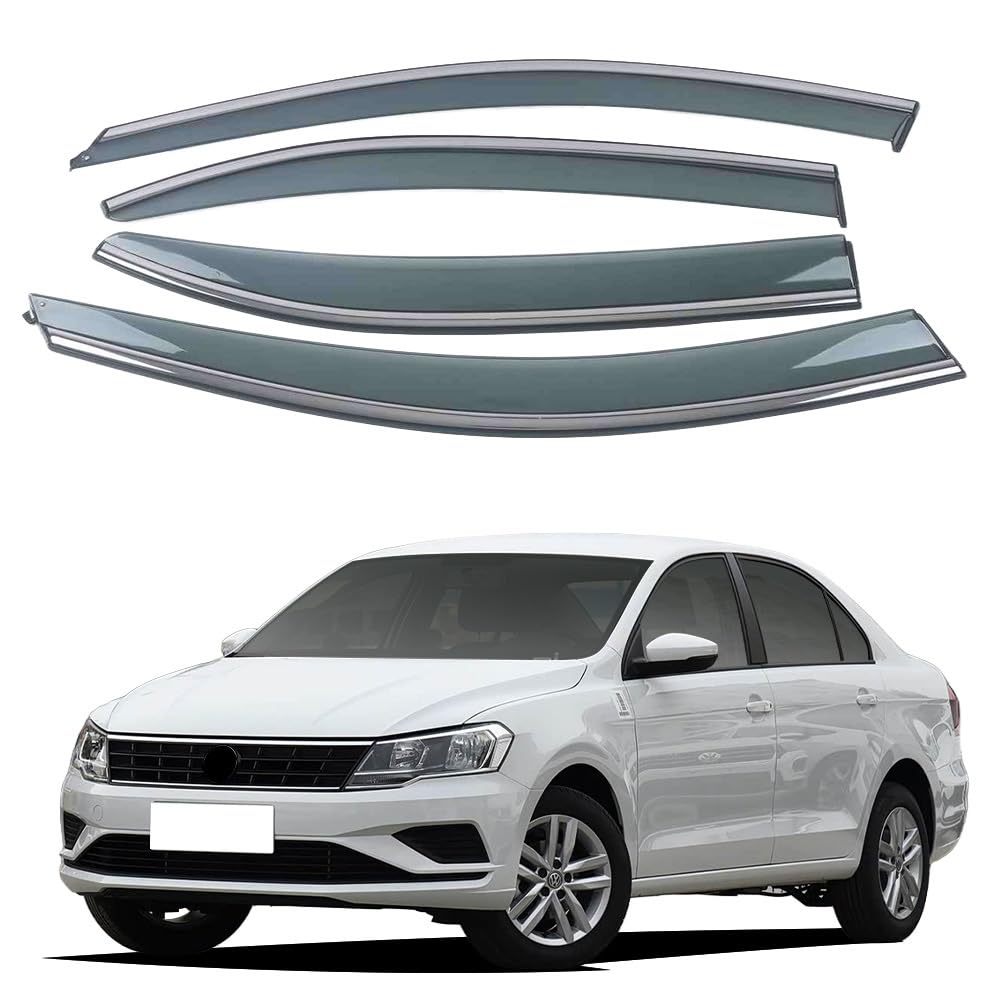PLAKDFUU Wind Deflectors Rain Guards for VW Jetta VA3 2019 4Pcs, Side Window Visors Block UV & Rain, Fresh Air Flow