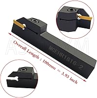 Vista 3 de Portaherramientas de Ranurado para Torno Portaherramientas de Corte y Ranurado MGEHR1616-2 Con 11pcs Insertos de Ranurado de Carburo Indexables