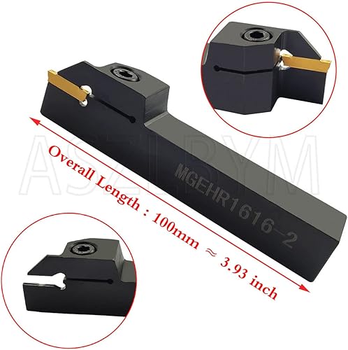 Miniatura 32 de Soporte de herramienta de ranurado para torno MGEHR1616-2.5 con 11 piezas MGMN250-M insertos de ranurado de carburo indexables