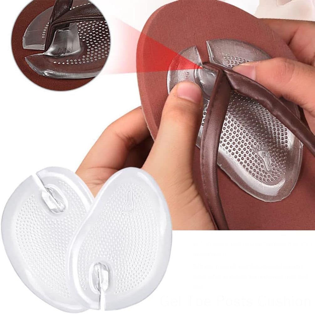 2 paia di cuscinetti per sandali infradito in silicone trasparente, protezioni per le dita dei sandali, cuscinetti antiscivolo per avampiede, inserti per protezione del piede, per sandali da uomo e