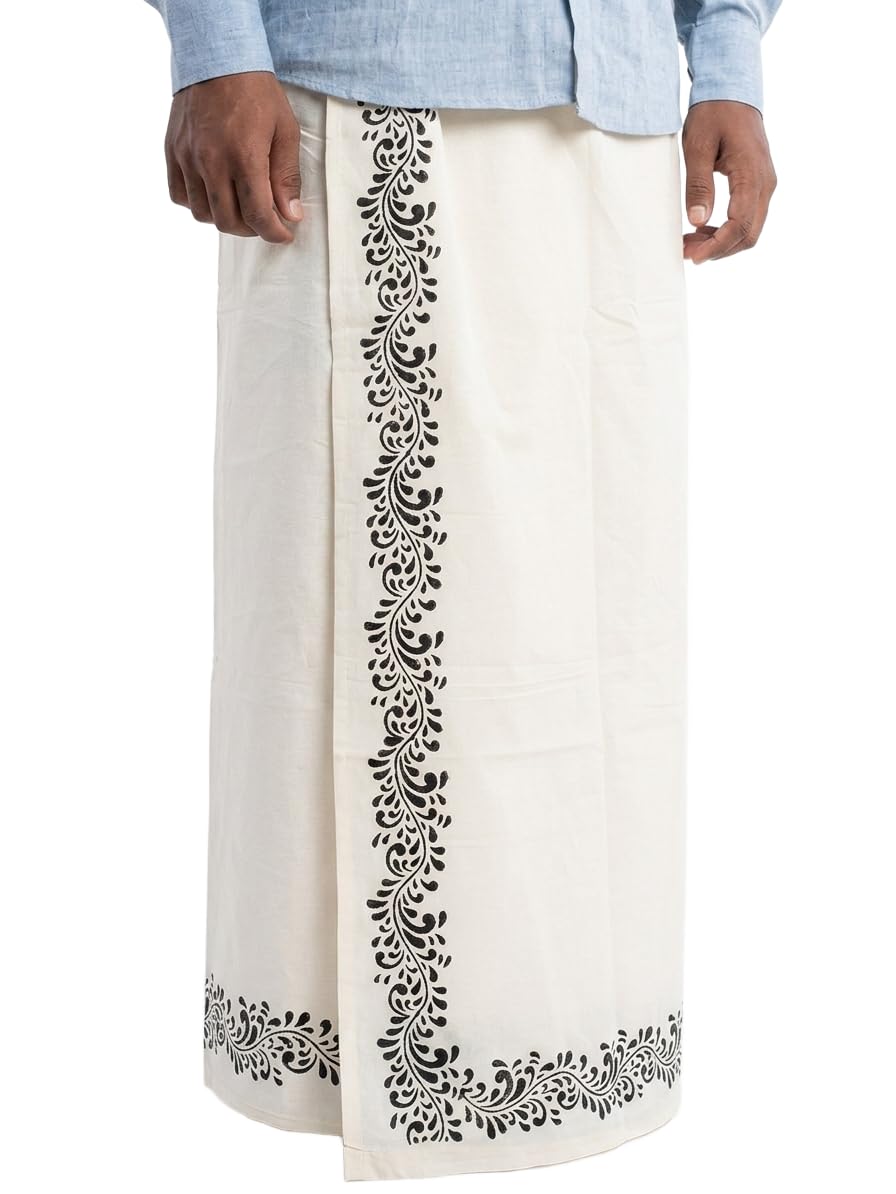 niira Kora Khadi Dhoti Lungi for Men | Traditional Veshti Pancha Wrap | Lightweight Ethnic Wear for Festivals, Ceremonies & Daily Comfort-picture-55
