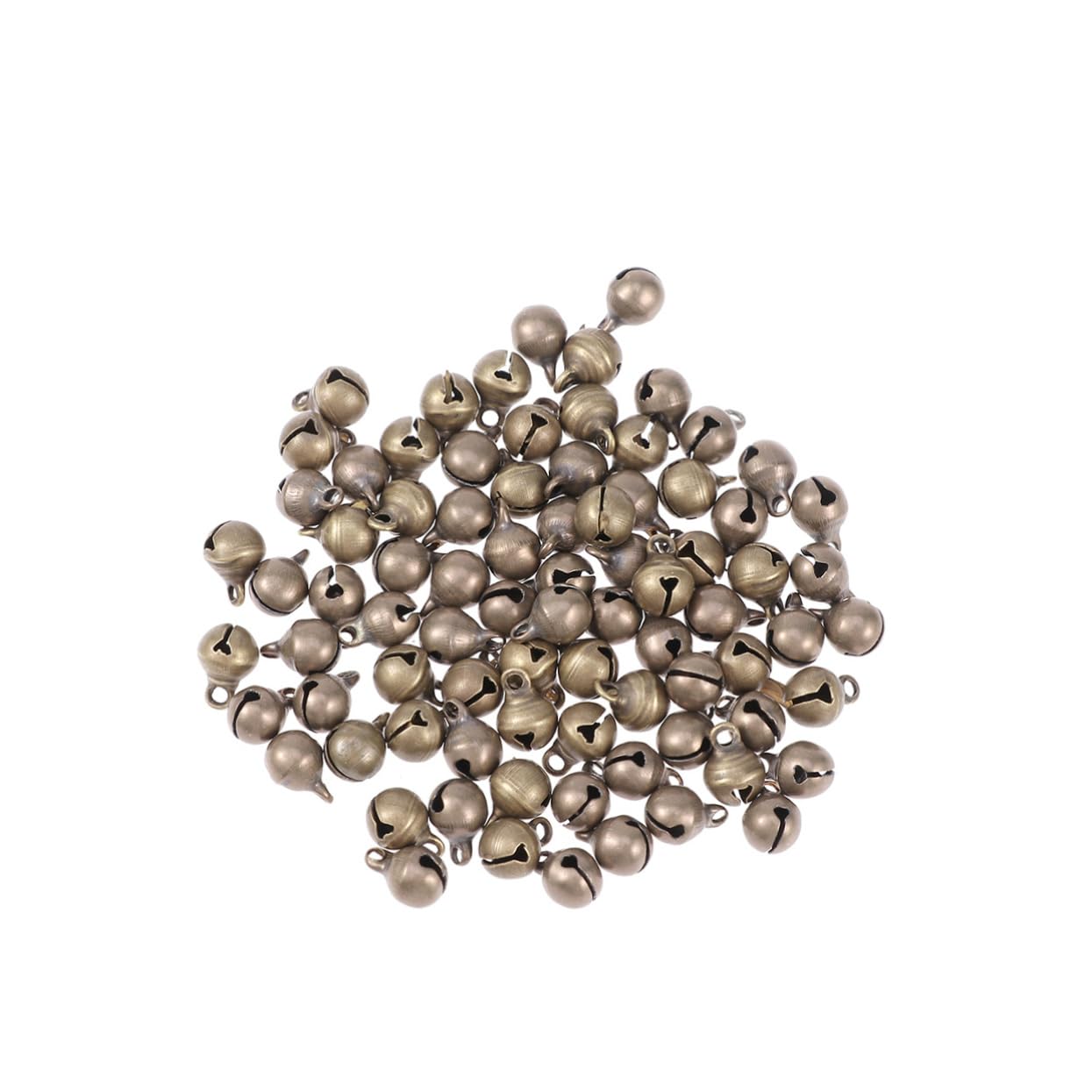 Homoyoyo 100 Pcs Vintage Bronze Jingle Bells Handmade Jewelry Making Accessories for DIY Crafts Home Decor Holiday Decorations