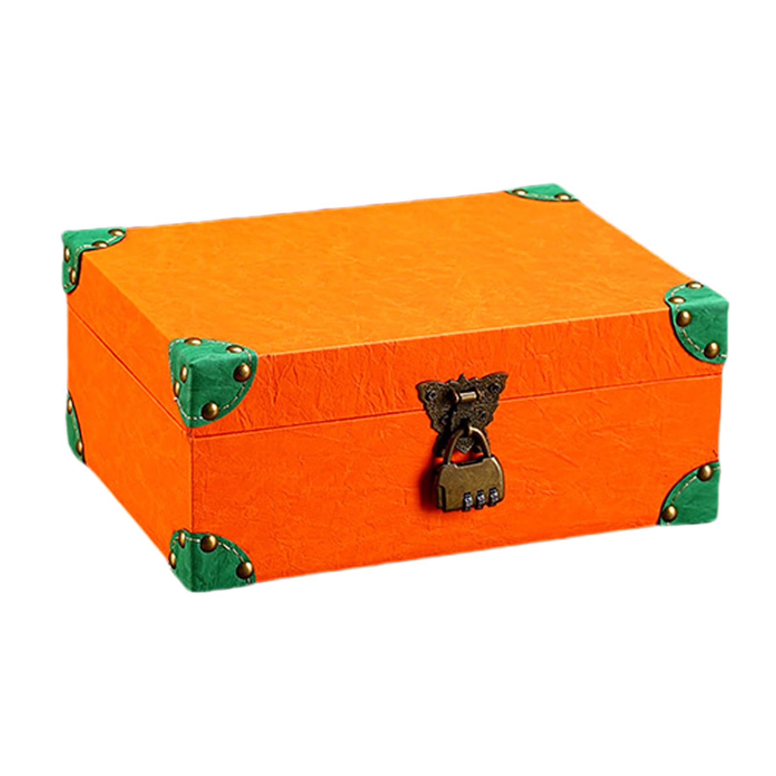 Jazuaiao Leather Wrapped Wooden Storage Box for Jewelry Coin Keepsakes Antique Decorative Chest with Jewelry Storage Box for Collectibles
