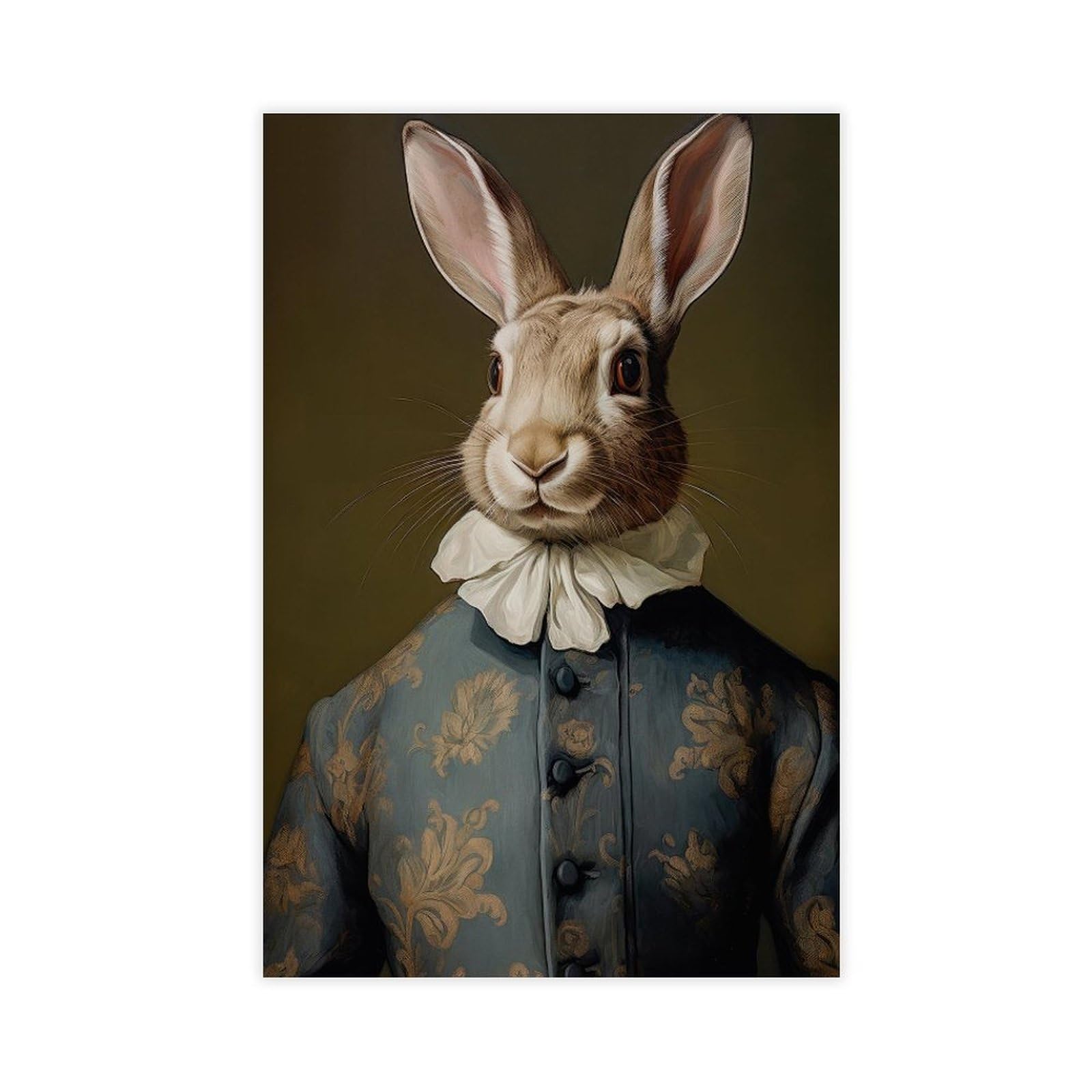 Bareronor Victorian Era Rabbits Canvas Poster Bedroom Decor Landscape Office Room Decor Gift 12" L X 18" W