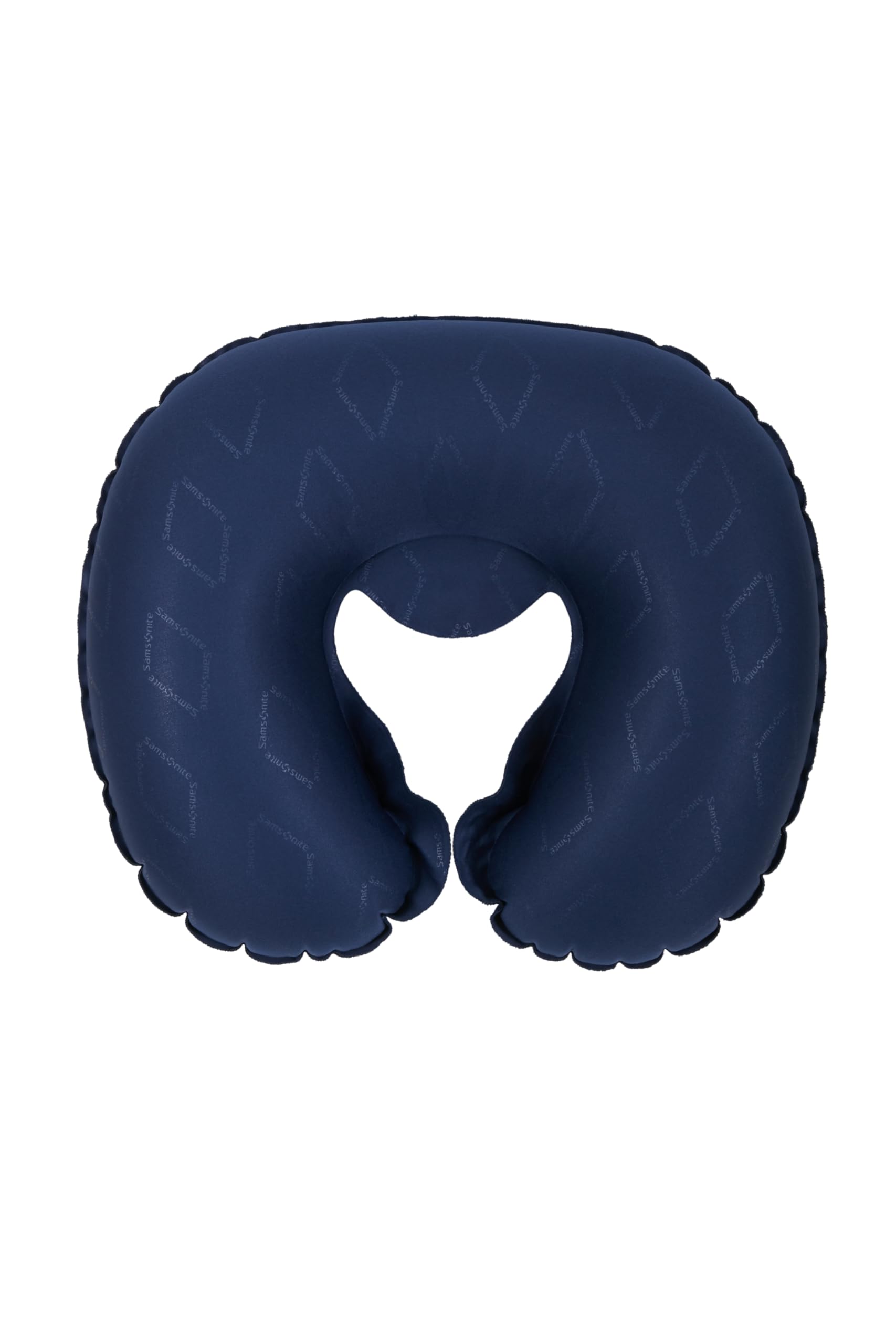 Samsonite TA Revolution – Dmuchana Poduszka na Szyję, Szybkie Nadmuchanie & Spuszczenie, Poduszka do Samolotu, Auta & w Podróży, z Etui Podróżnym, Niebieski (Midnight Blue)